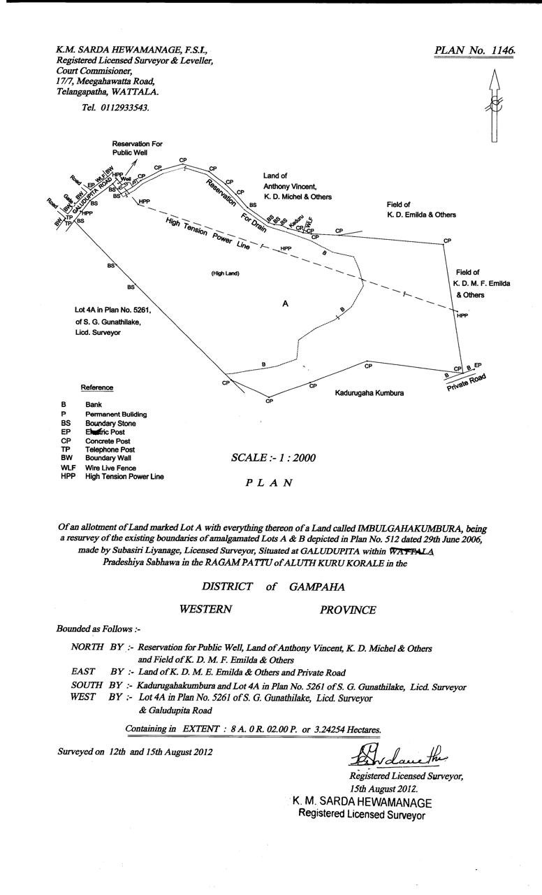 6 Acres land sale in welisara
