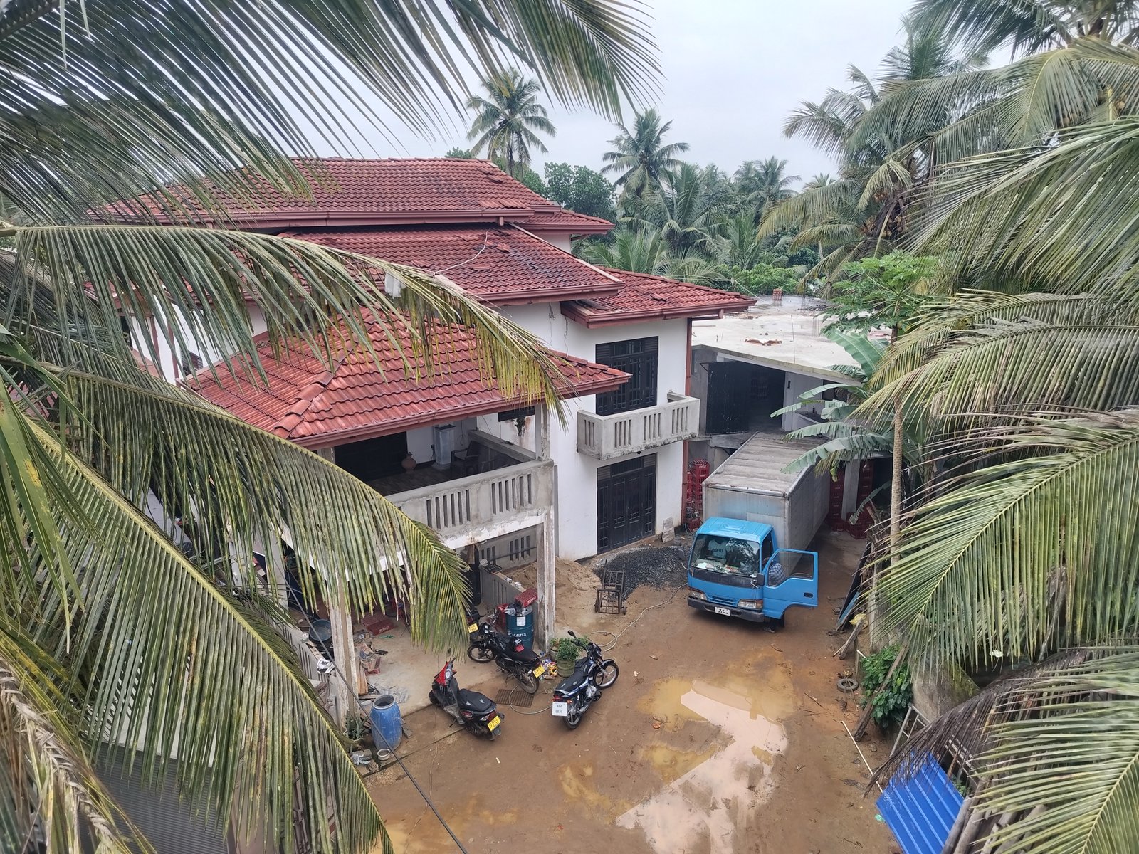 Two Story House with Two Story Warehouse