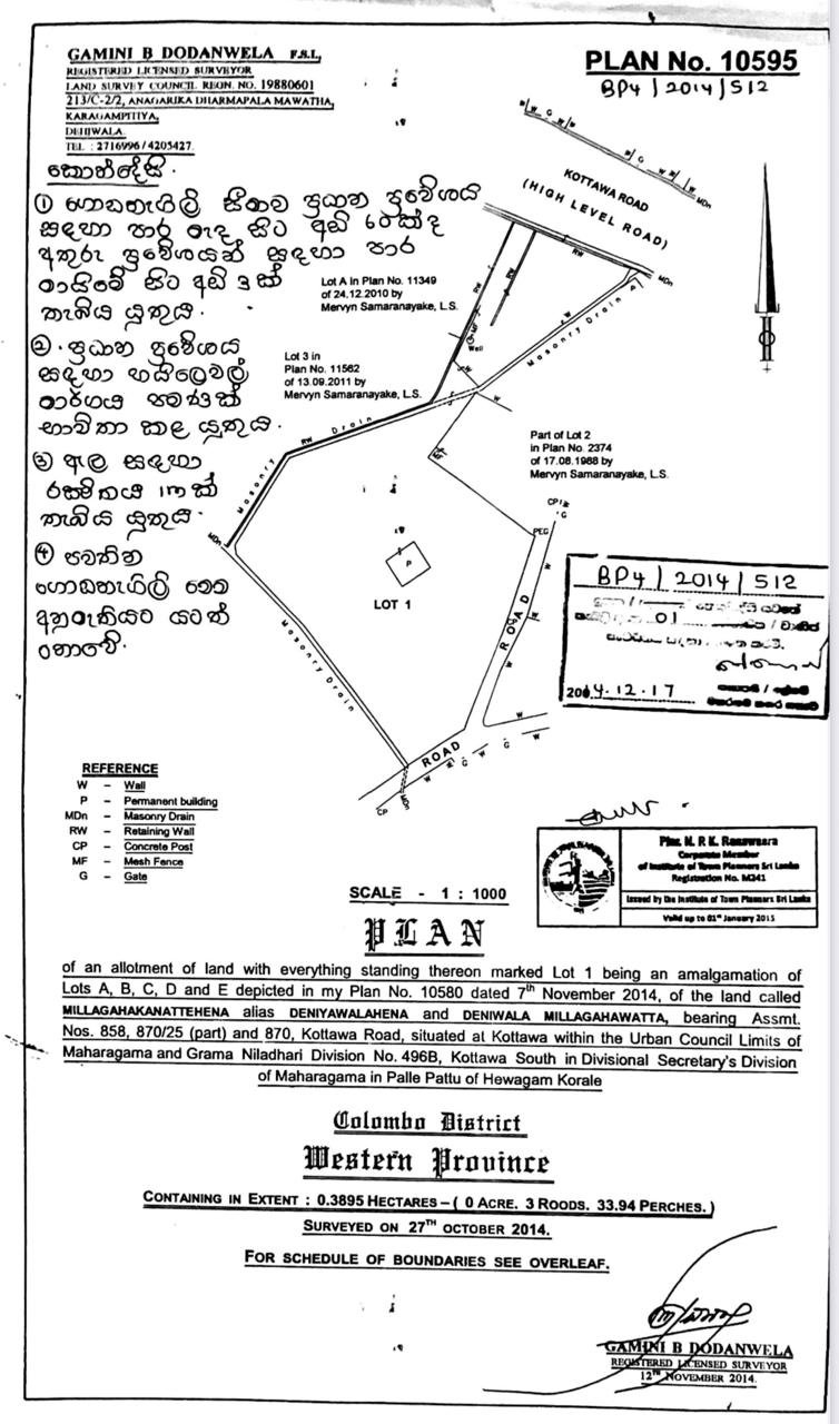 153 perches in Kottawa land for sale